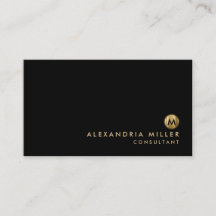 Minimalistisches elegantes Black-Gold-Monogramm
