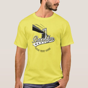 Minimalistisches elegantes Brooklyn Design Gelbes T-Shirt