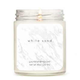 Minimalistisches elegantes Candle Cosmetic-Aufkleb Quadratischer Aufkleber