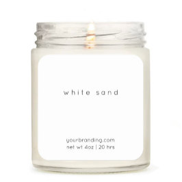 Minimalistisches elegantes Candle Cosmetic-Aufkleb Quadratischer Aufkleber