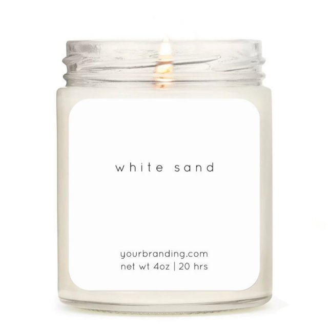 Minimalistisches elegantes Candle Cosmetic-Aufkleb Quadratischer Aufkleber (Von Creator hochgeladen)