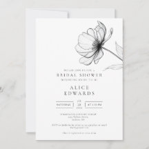Minimalistisches elegantes Chic Floral Brautparty