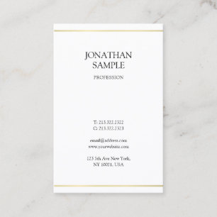 Minimalistisches elegantes Design Modernes Gold Lo Visitenkarte