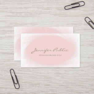 Minimalistisches elegantes Design Rosa Gold Trendy Visitenkarte