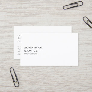 Minimalistisches elegantes Design Trendy White Sch Visitenkarte