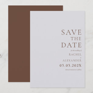 Minimalistisches elegantes dunkles Olive Green Sav Save The Date
