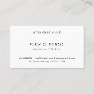 Minimalistisches Elegantes Einfaches Professionell Visitenkarte