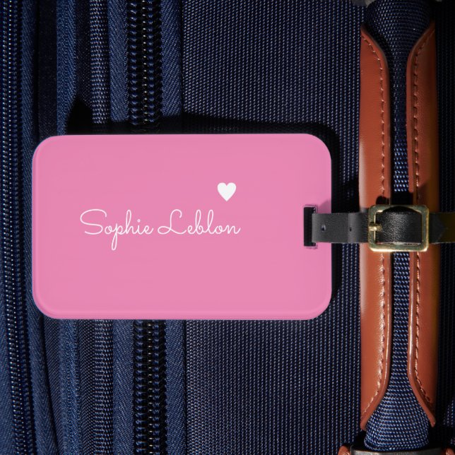 Minimalistisches Elegantes Einfaches Skriptname PI Gepäckanhänger (Vorderseite Insitu 4)