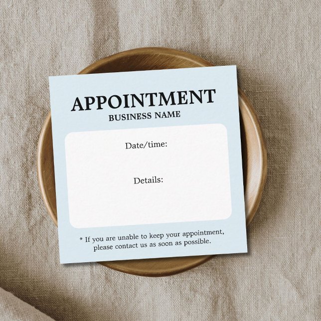 Minimalistisches Elegantes, feines Weiß Blau Terminkarte (Von Creator hochgeladen)