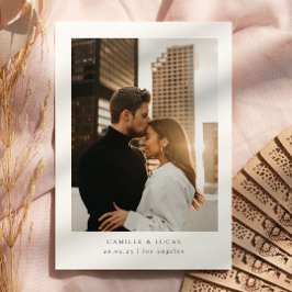 Minimalistisches elegantes Foto Save the Date Einladung