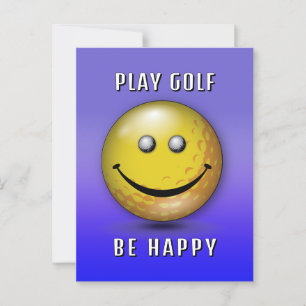Minimalistisches Elegantes Glückliches Golfer-Desi Postkarte
