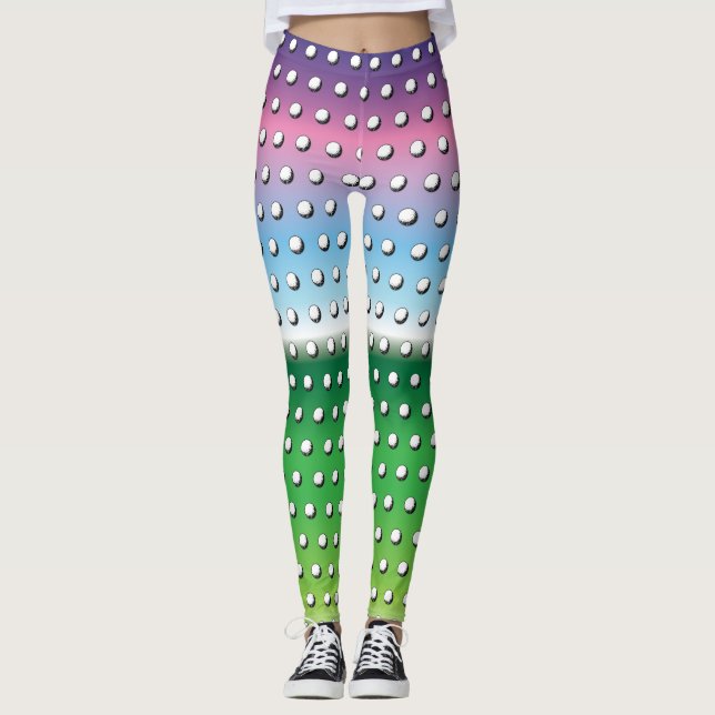 Minimalistisches elegantes Golfdesign Leggings (Vorderseite)