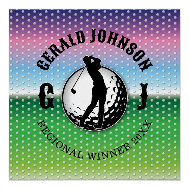 Minimalistisches elegantes Golfdesign Poster (Vorderseite)