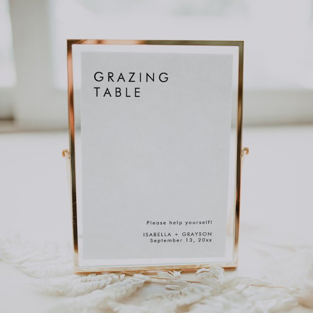 Minimalistisches Elegantes Grazing Table Sign Einladung (Von Creator hochgeladen)