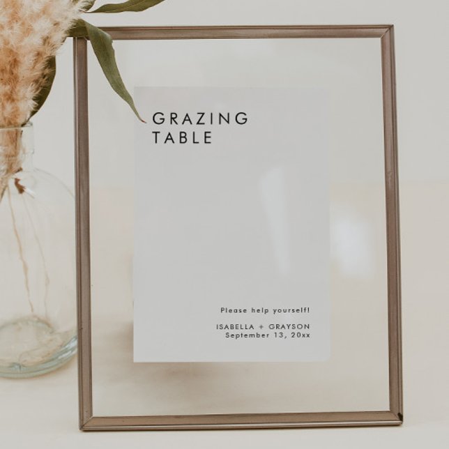 Minimalistisches Elegantes Grazing Table Sign Poster (Von Creator hochgeladen)