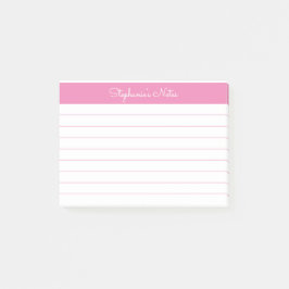 Minimalistisches elegantes hellrosa Liniert Person Post-it Klebezettel
