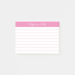 Minimalistisches elegantes hellrosa Liniert Person Post-it Klebezettel