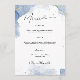 Minimalistisches elegantes Hochzeitsmenü Poster Ho Menükarte
