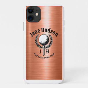 Minimalistisches, elegantes Kupfergolfdesign Case-Mate iPhone Hülle