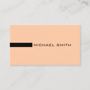 Minimalistisches Elegantes Modernes Peach und Schw Visitenkarte