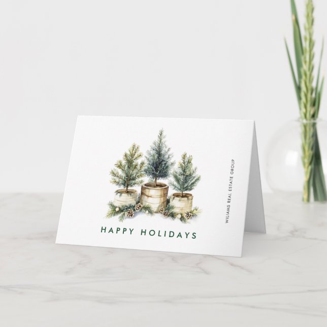 Minimalistisches Elegantes Pine Tree Weihnachten (Vorderseite)