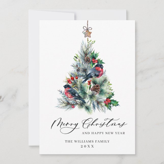 Minimalistisches Elegantes Pine Tree Weihnachten G (Vorderseite)