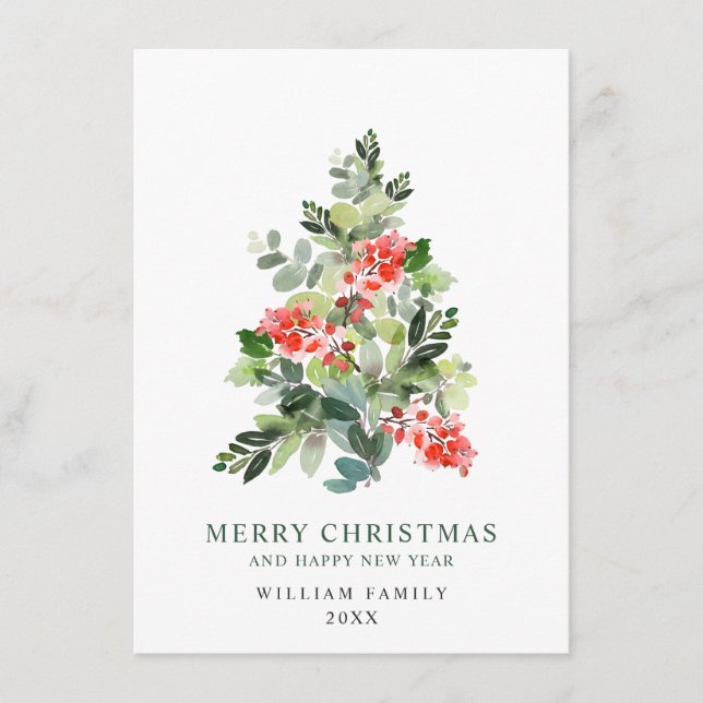 Minimalistisches Elegantes Pine Tree Weihnachten G (Vorderseite)