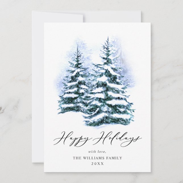 Minimalistisches Elegantes Pine Tree Weihnachten G (Vorderseite)