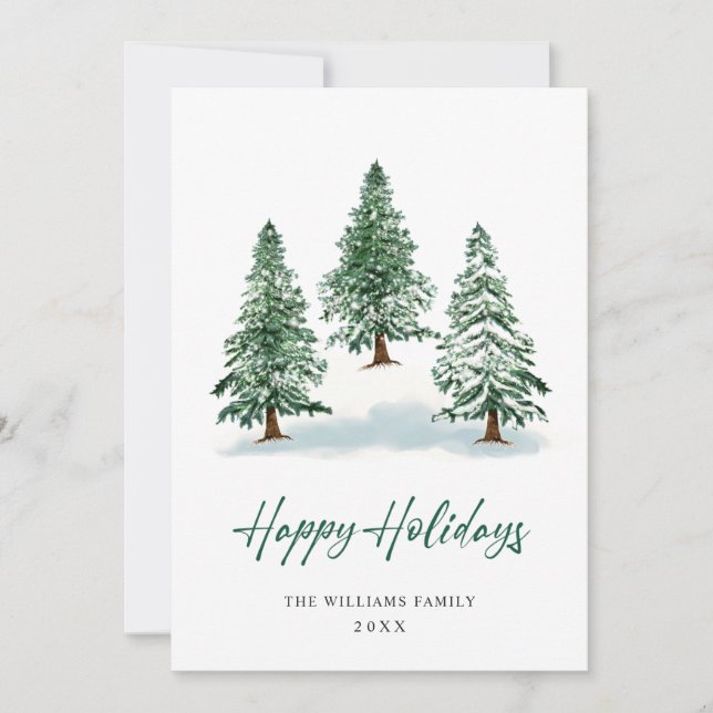 Minimalistisches Elegantes Pine Tree Weihnachten G (Vorderseite)