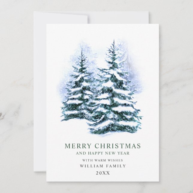Minimalistisches Elegantes Pine Tree Weihnachten G (Vorderseite)