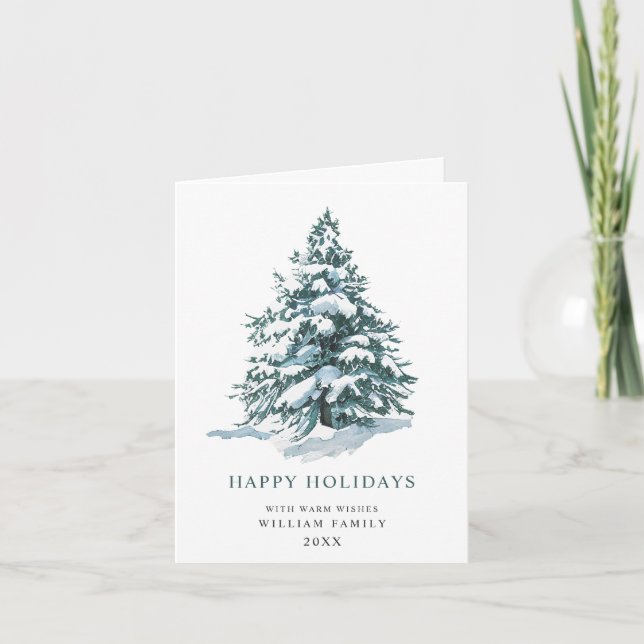 Minimalistisches Elegantes Pine Tree Weihnachten G (Vorderseite)
