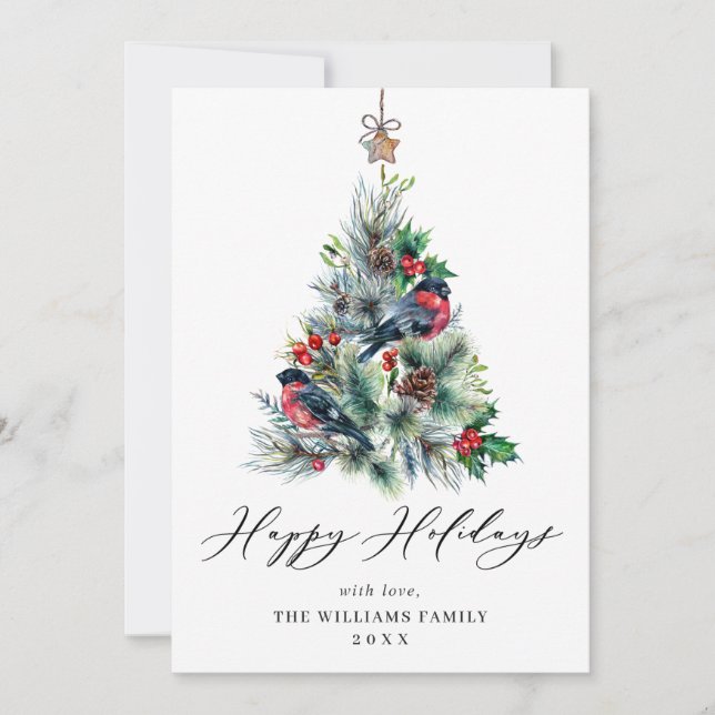 Minimalistisches Elegantes Pine Tree Weihnachten G (Vorderseite)