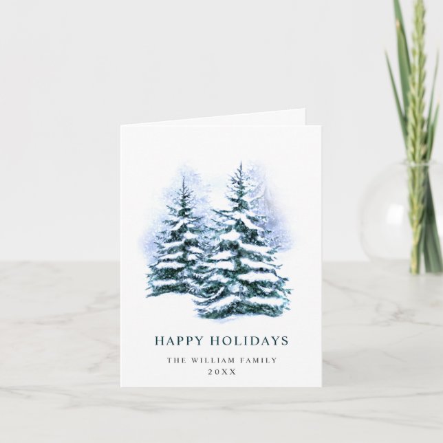 Minimalistisches Elegantes Pine Tree Weihnachten G (Vorderseite)