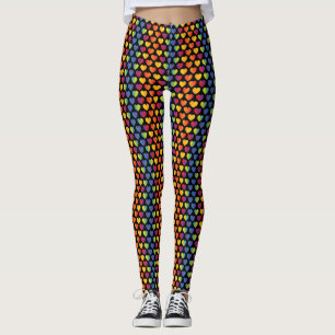 Minimalistisches Elegantes Regenbogen-Herz-Design Leggings