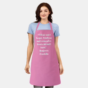 Minimalistisches elegantes rosa Weiß für den Nam Schürze