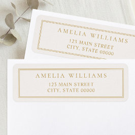 Minimalistisches Elfenbeingold Zwei Grenzgebiete R