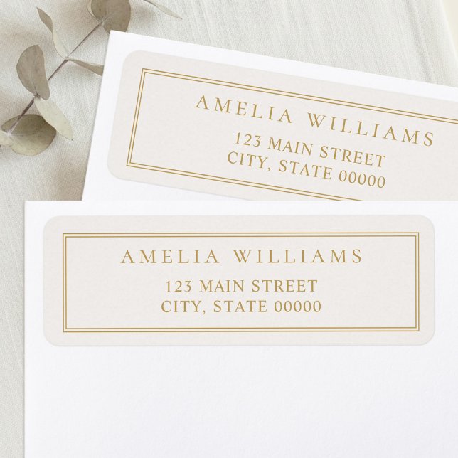 Minimalistisches Elfenbeingold Zwei Grenzgebiete R (Von Creator hochgeladen)