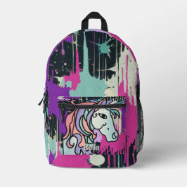 Minimalistisches emotionales und schönes Einhorn Bedruckter Rucksack