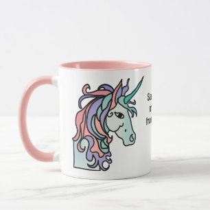Minimalistisches emotionales und schönes Einhorn Tasse