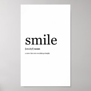 Minimalistisches Entwurfs-Lächeln-Plakat Poster