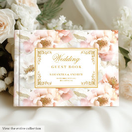 Minimalistisches ethereal Pastellrosa Hochzeitstor Gästebuch