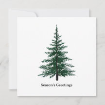 Minimalistisches Evergreen Tree Design Einfaches H