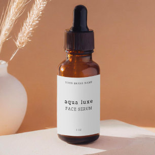 Minimalistisches Face-Serum-Etikett