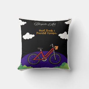 Minimalistisches Fahrrad-Kunst-Design Kissen
