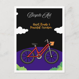 Minimalistisches Fahrrad-Kunst-Design Postkarte