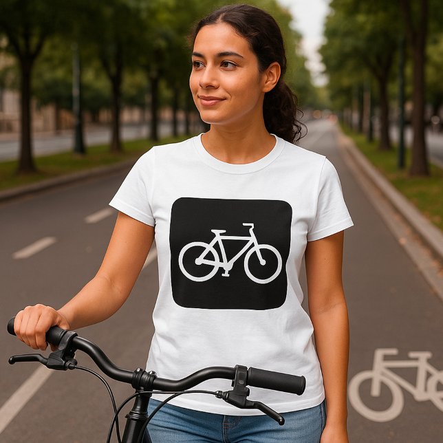 Minimalistisches Fahrradsymbol T-Shirt (Von Creator hochgeladen)