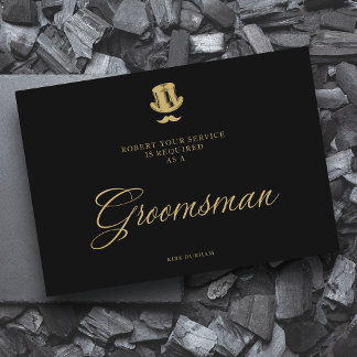 Minimalistisches Fake Golden Trauzeuge Hochzeit