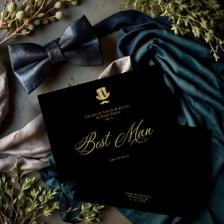 Minimalistisches Fake Golden Trauzeuge Hochzeit