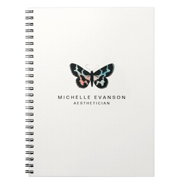 Minimalistisches Farbbutterfly-Logo Notizblock (Vorderseite)