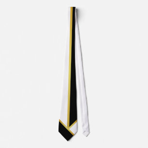 Minimalistisches Faux-Gold Schwarz Weiß Krawatte